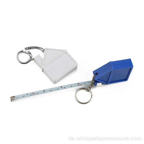 Hausförmiges Schlüsselanhänger Mini-Bandmaß